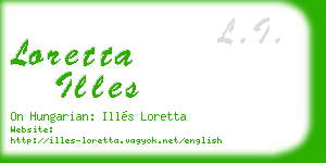 loretta illes business card